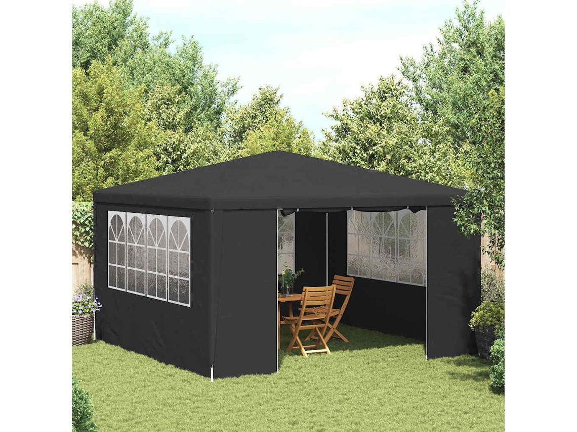 Vidaxl Tenda Festas Com Paredes Laterais 4x4m 90g/m² Antracite