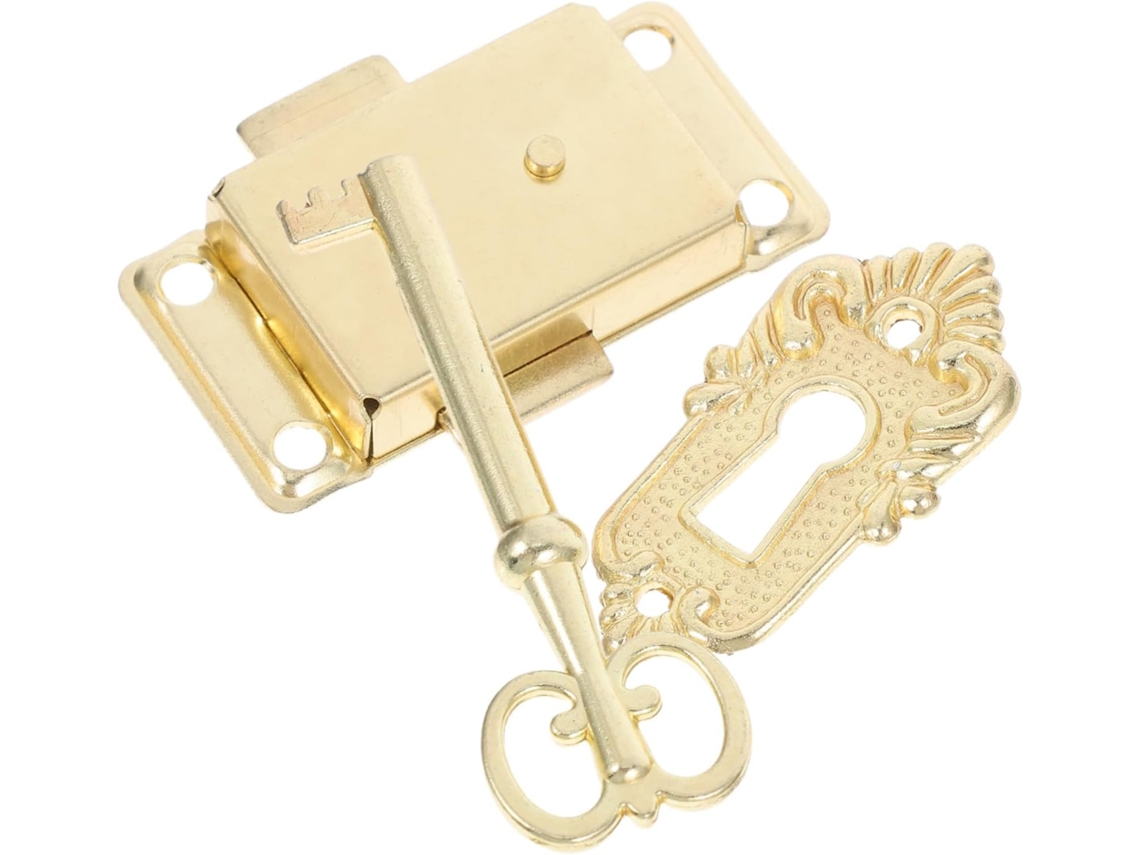 Fechadura Vintage Com Chave, Em Liga De Zinco, Estilo Retrô, Para
