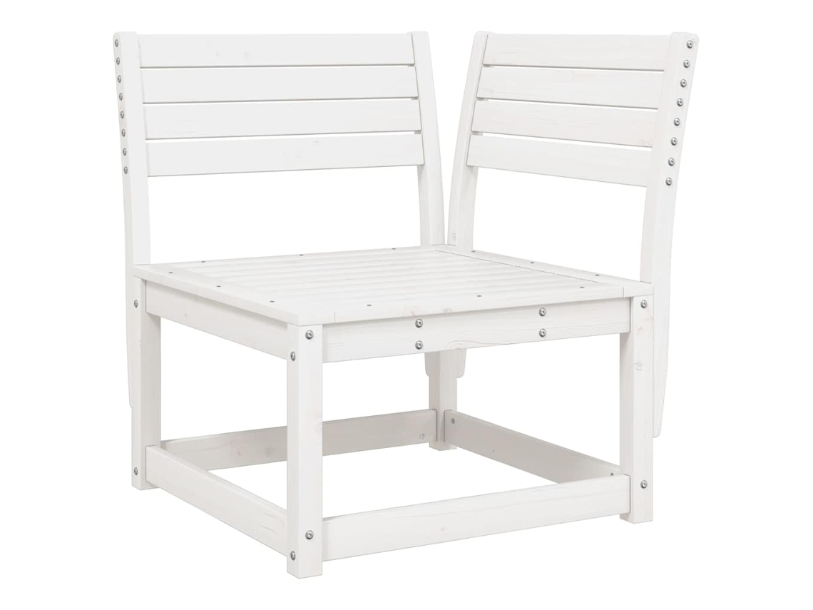 Garden Sofa, Garden Sofas Vidaxl Branco Madeira De Pinho (sem Almofadões)