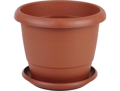 Vaso  Castanho Gardenia com Prato U (25 x 20.5 cm)