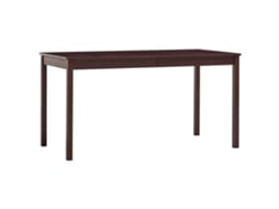 Vidaxl Mesa De Jantar 140x70x73 Cm Madeira De Pinho Castanho-escuro
