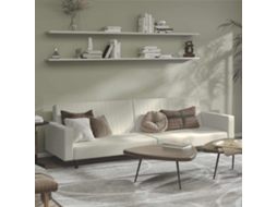 Vidaxl Sofá-cama De 2 Lugares Veludo Cor Creme