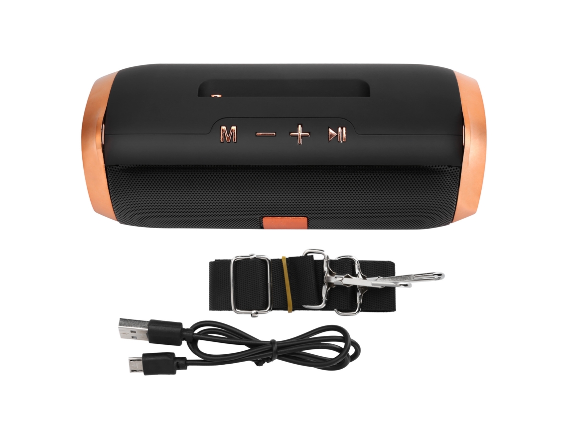 Caixa de som Mali Bluetooth outdoor Et801 com subwoofer portátil com cartão, rádio fm com marca