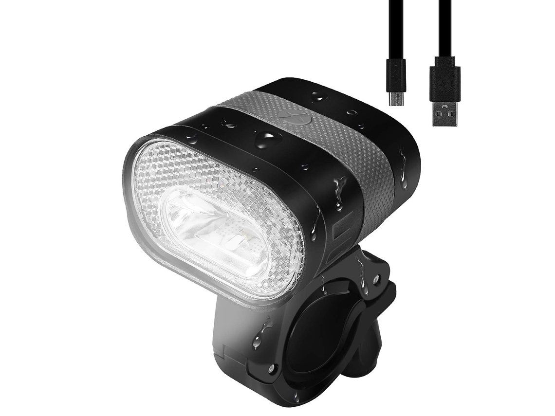 Luz Frontal Para Bicicleta Led Recarregável Usb 3200mah Impermeável 320lm Com Modos De Luz