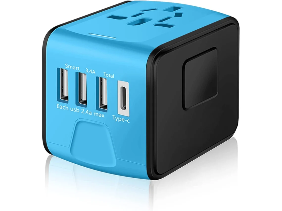 Adaptador De Viagem Mundial, Adaptador Universal Internacional De Tomada De Energia