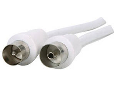 Cabo de Antena E+P (Coaxial - 5 m - Branco)