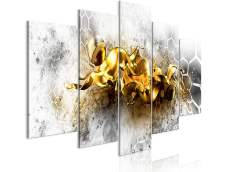 Quadro ARTGEIST Liquid Gold Grey (200 x 100 cm)