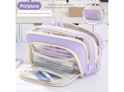 Estojo de Lápis Fofo com Várias Camadas, Grande Capacidade, Durável MDUG (roxo)