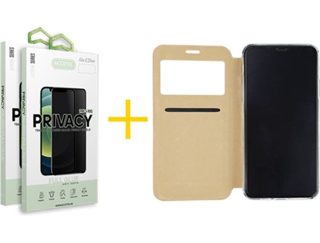 Kit Capa e 2 Películas Samsung Galaxy A71 5G ACCETEL Anti Spy Gandy Flip ( Dourado) | Worten.pt