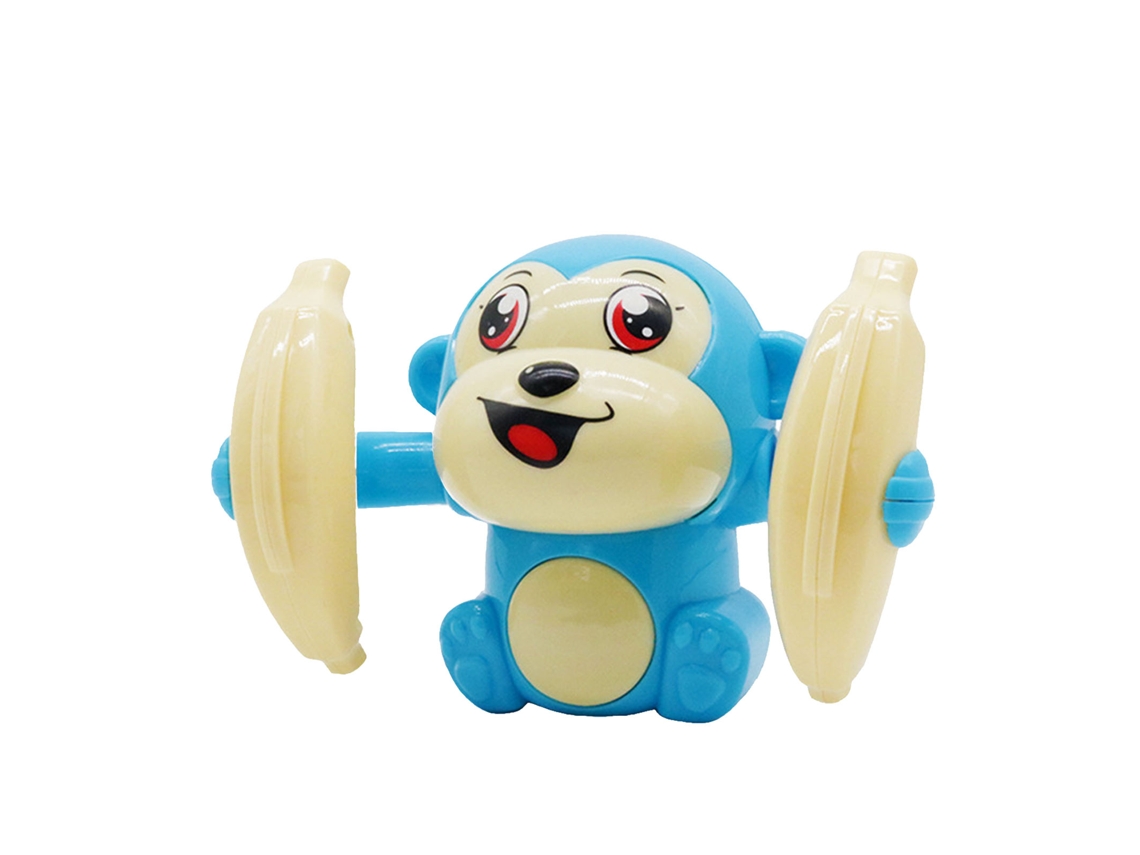 Brinquedo De Macaco Rodante Educativo Precoce Inspiracional Macaco Voador Com Bordas Suaves Para Crianças Bebês Azul