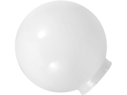 Abajur Esférico Para Luminária Externa, Acrílico Branco Leitoso, Diâmetro De 20 Cm, Clipe De 9,5 Cm, Para Pátio E Jardim