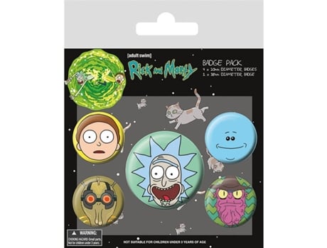 Conjunto de Pins PYRAMID Rick & Morty Heads