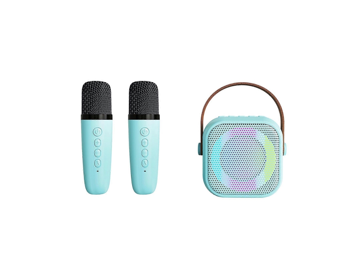 Máquina De Karaokê Para Crianças E Adultos Com Microfones Sem Fio E Alto Falantes Portáteis Compatíveis Com Bluetooth Com Luzes Led Olysi Shop