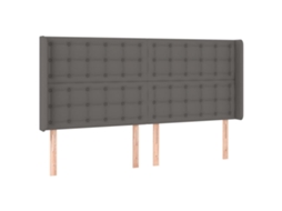 Cabeceira de Cama com Abas 203x16x118/128 cm Cinzento MAISON EXCLUSIVE