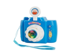 Mali brinquedo de Câmera Mini Azul de Plástico para Crianças com Lente Esticável e Som de Obturador