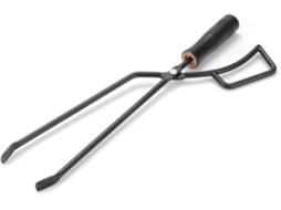 Pinça Para Lenha, 42cm, Aço Inoxidável, Resistente, Para Fogueira, Churrasco E Fogão, Preta