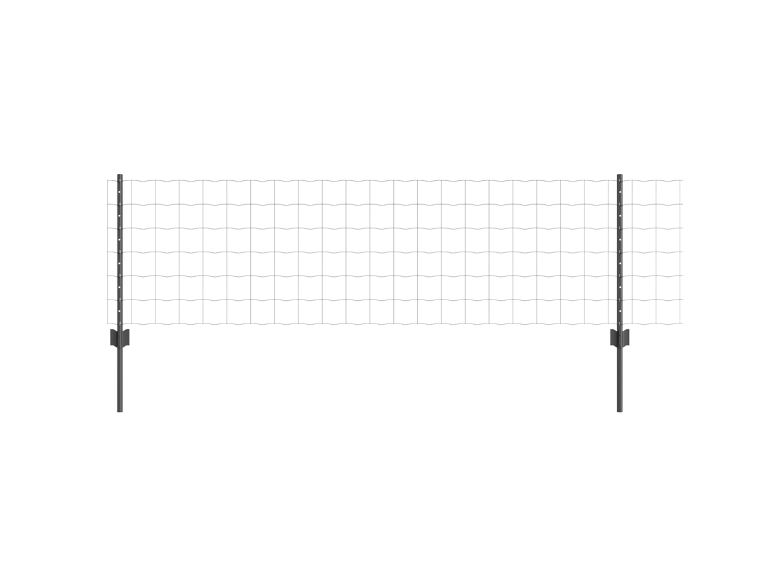 Conjunto 1 Barreira Externa Vidaxl Cinzento Aço (25 X 0,6 M)