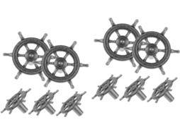 Cabilock Conjunto De 10 Puxadores Gaveta Estilo Antigo, Com Design De Roda Navio, Para Guarda Roupas E Armários