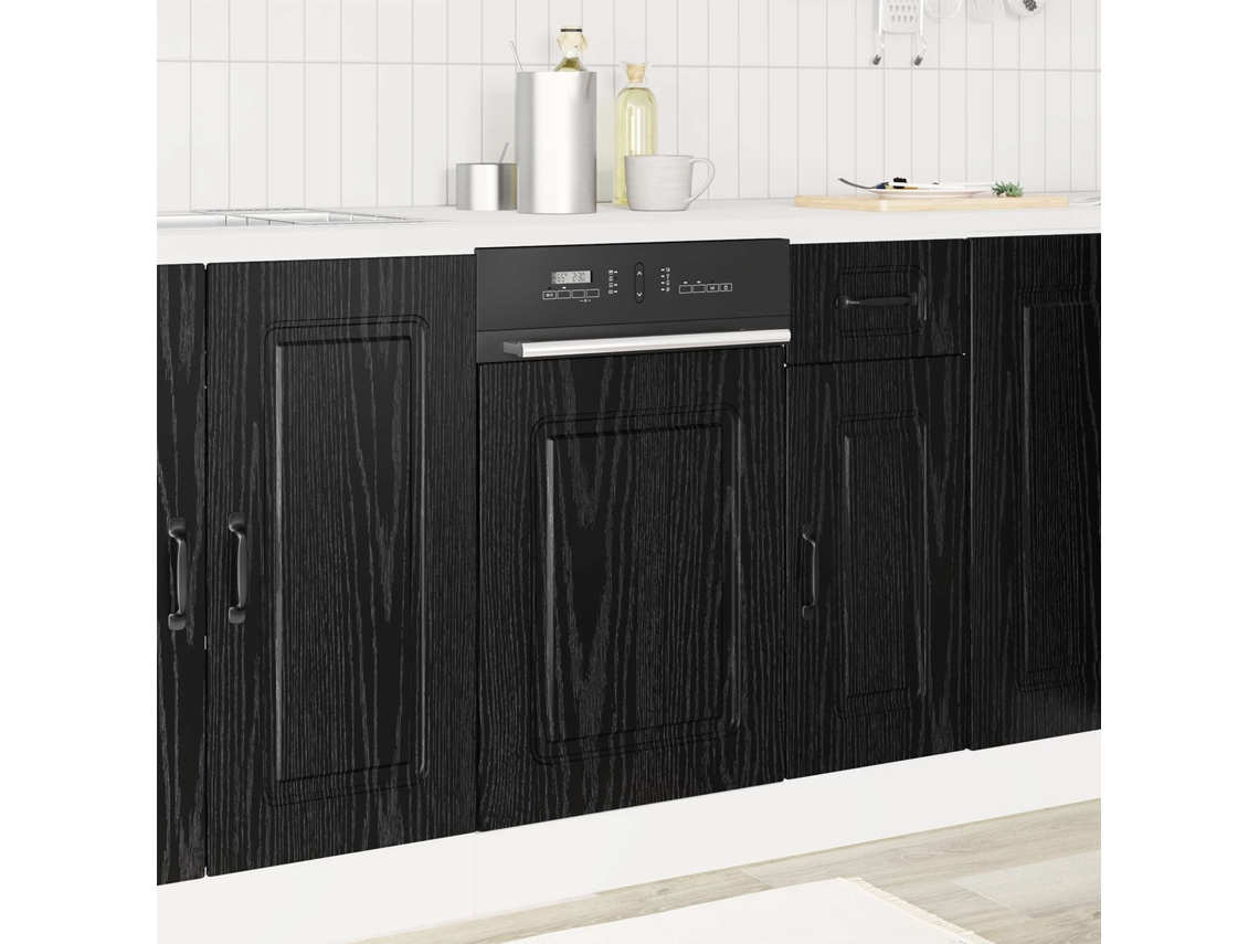 Vidaxl Painel De Lava-louça Kalmar Carvalho Preto 45 X 1,5 X 57 Cm