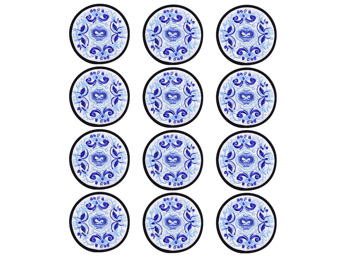 Apoios de Copo de Tecido Bordado para Bebidas com Design Floral Étnico Vintage NEVEANCE