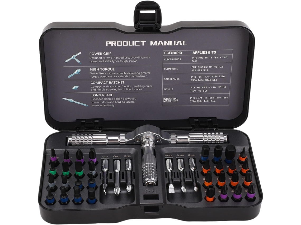 Conjunto 40 1, Kit Magnéticas 58 38 Bits Aço S2, Bicicletas