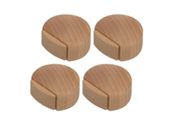 Topes de Porta Adhesivos de Roble Natural 4 Unidades Discretos e Elegantes para Pisos de Parquet, Madeira e Cerâmica