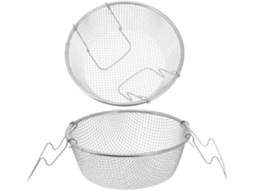 2 Cestos Para Fritura Em Aço Inoxidável, Dimensões: 27 X 20 X 10 Cm (10,6 X 7,9 X 3,9 Polegadas)