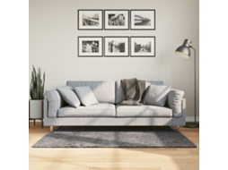 Vidaxl Tapete Pelo Curto Macio E Lavável Huarte 80x150 Cm Antracite