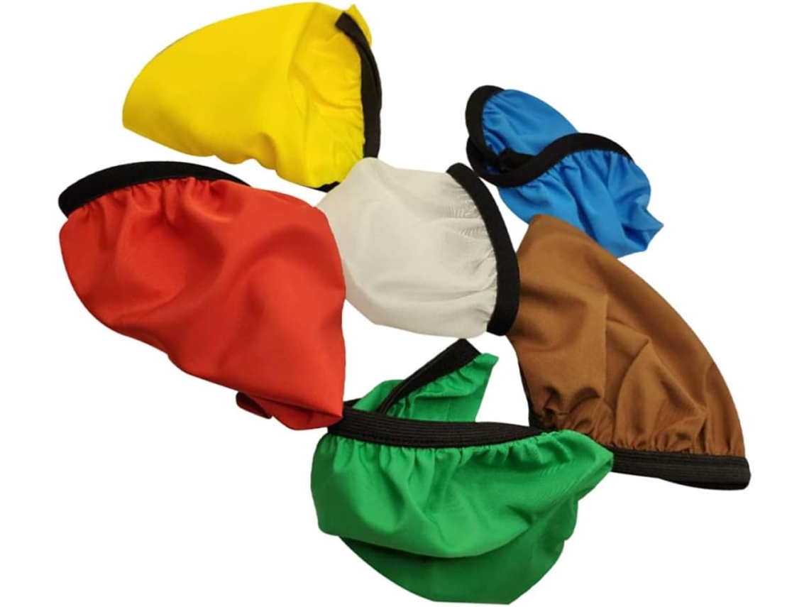 Conjunto De 6 Abajures Redondos De Nylon Elástico Para Lâmpadas De Flash.