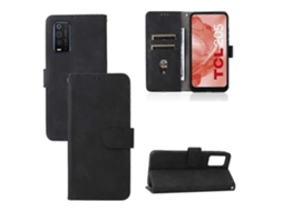 Capa De Couro Com Fivela Magnética Para Tcl 205 Skin Feel