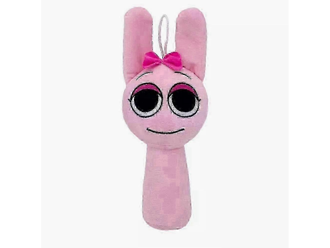 Pelúcia Sprunki Rosa Com Laço 12 Polegadas, Para Crianças E Adultos, Ideal Para Presentes