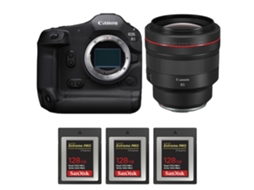 Eos R1 + Rf 85mm F/1.2 L Usm + 3 Sandisk 128gb Extreme Pro Cfexpress Type B + Ebook “20 Dicas para Fotos Que Impressionam” CANON