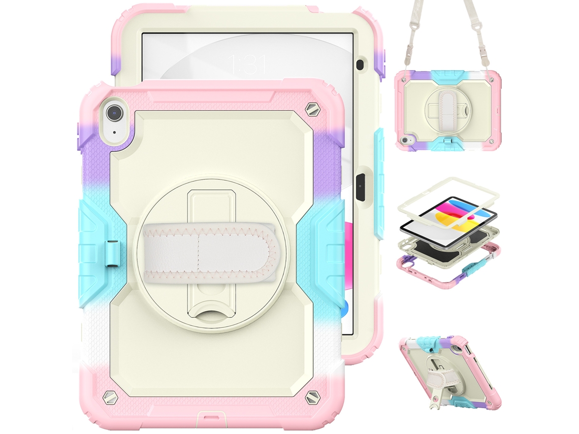 Lurelia Capa Para Ipad 11 (a16) 2025 E 10.ª Geração 10.9 2022, Silicone, Rosa, Proteção Contra Quedas
