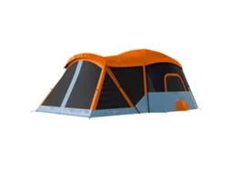 Tenda De Campismo Poliéster Tafetá, Pe Cor Laranja E Azul 530x380x220 Cm Outsunny