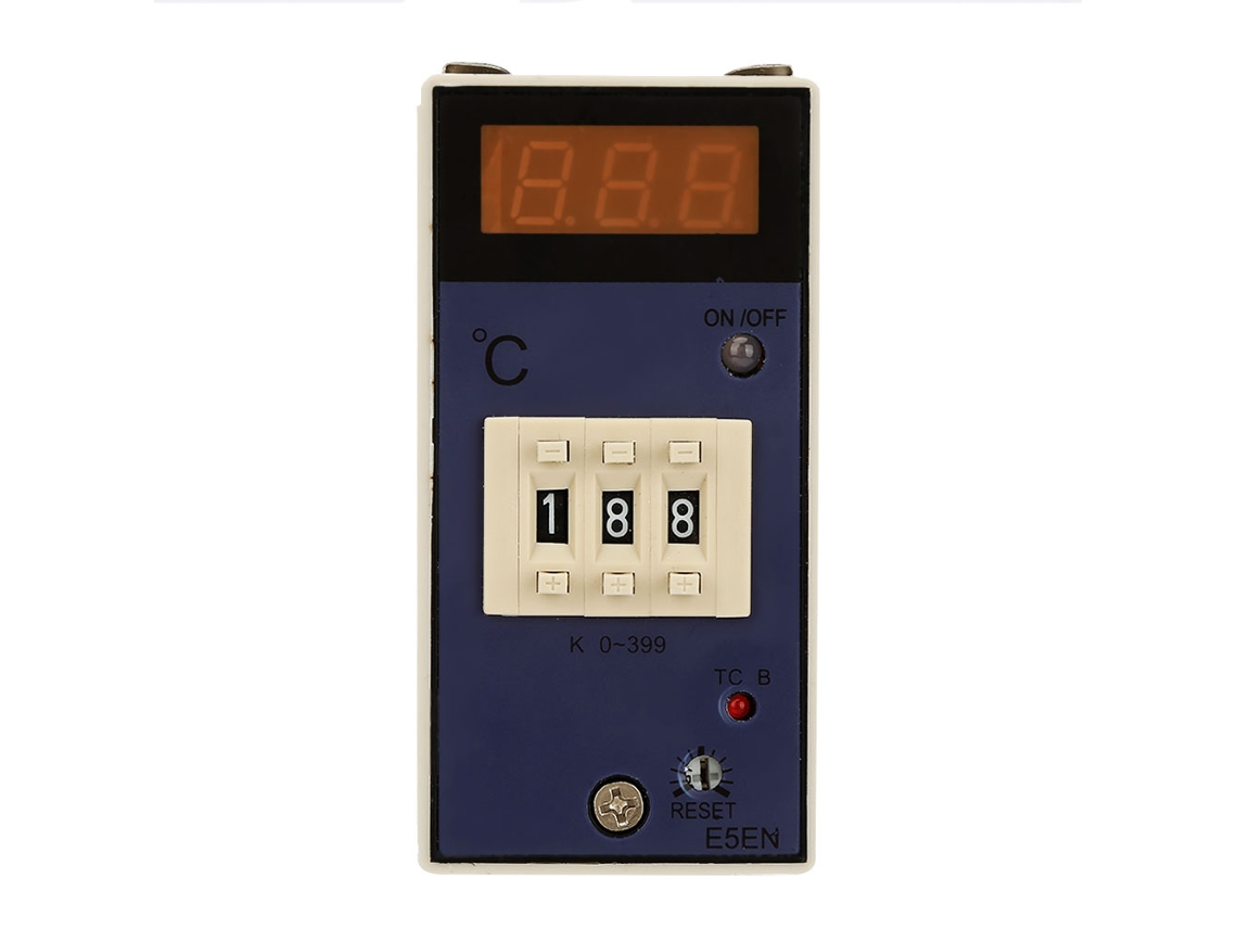 Controlador De Temperatura Digital Vertical E5en Com Sensor Tipo K E Saída Relé On/off