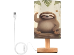 Conjunto De 4 Luminárias Cabeceira Led Para Quarto, Luminária De Leitura Com Cúpula Tecido, Base De Madeira E Porta Usb