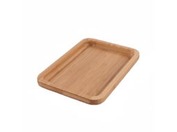 1 Peça - Bandeja Retangular Pequena - Bambu - Para Chá E Fruta - Hotel/restaurante - 28x19,8x2 Cm - Natural