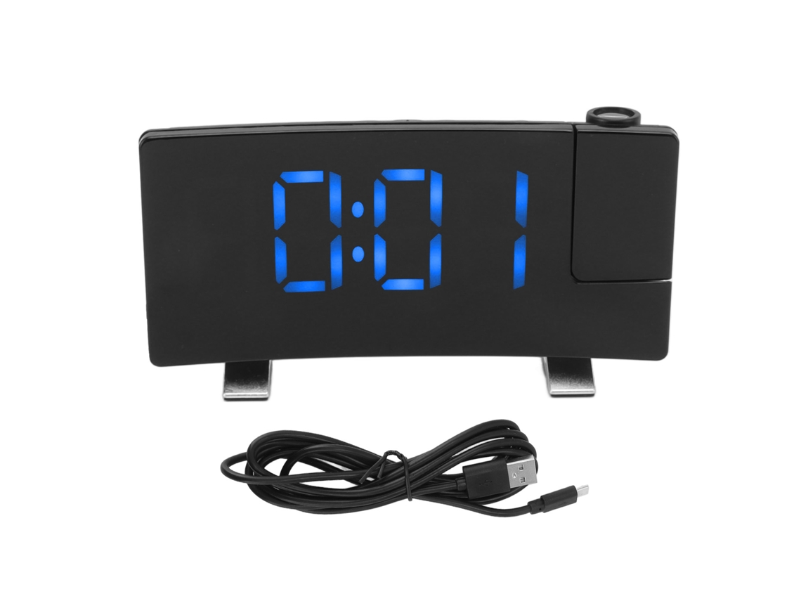 Relógio Despertador Projeção Rádio Display Led