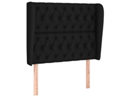 Headboard, Headboards Vidaxl Preto Tecido (103 X 23 X 118/128 Cm)