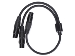 Cabo Mali XLR fêmea para duas XLR fêmea, divisor Y, microfone, JD6073