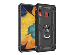 Capa Protetora Armor Shockproof Tpu Pc Para Galaxy A30, Com Suporte Giratório De 360 Graus