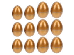 Conjunto De 12 Ovos De Páscoa Dourados Caixas Vazias Para Presente, Caixas De Chocolate E Decorações De Páscoa Hengjian