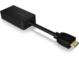 Adaptador de Cabo de Vídeo ICY BOX IB-AC502-C Mini-HDMI VGA (D-Sub) Preto