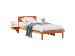 Estrutura da Cama com Cabeceira Marrom Cera 80x200 cm MAISON EXCLUSIVE
