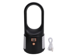 Ventilador Mesa Usb Sem Lâmina 6 Velocidades Silencioso Preto