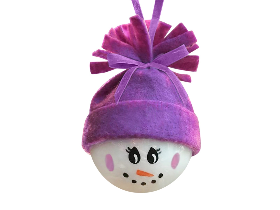 Bola de Natal personalizada, decoração festiva, roxa, LAXISCREED