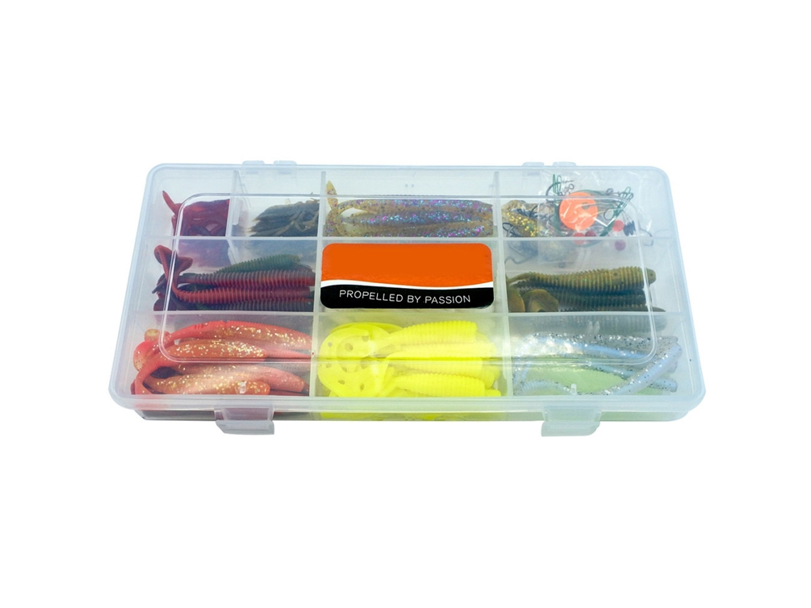 Kit De Iscas Soft 171 Peças Para Pesca