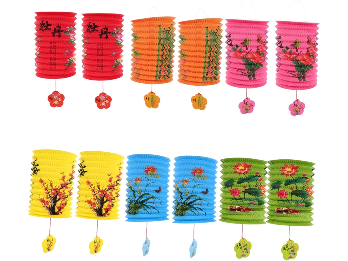 De 12 Lanternas Chinesas Para Pendurar, Ideais Para O Ano Novo Chinês. Gokoco