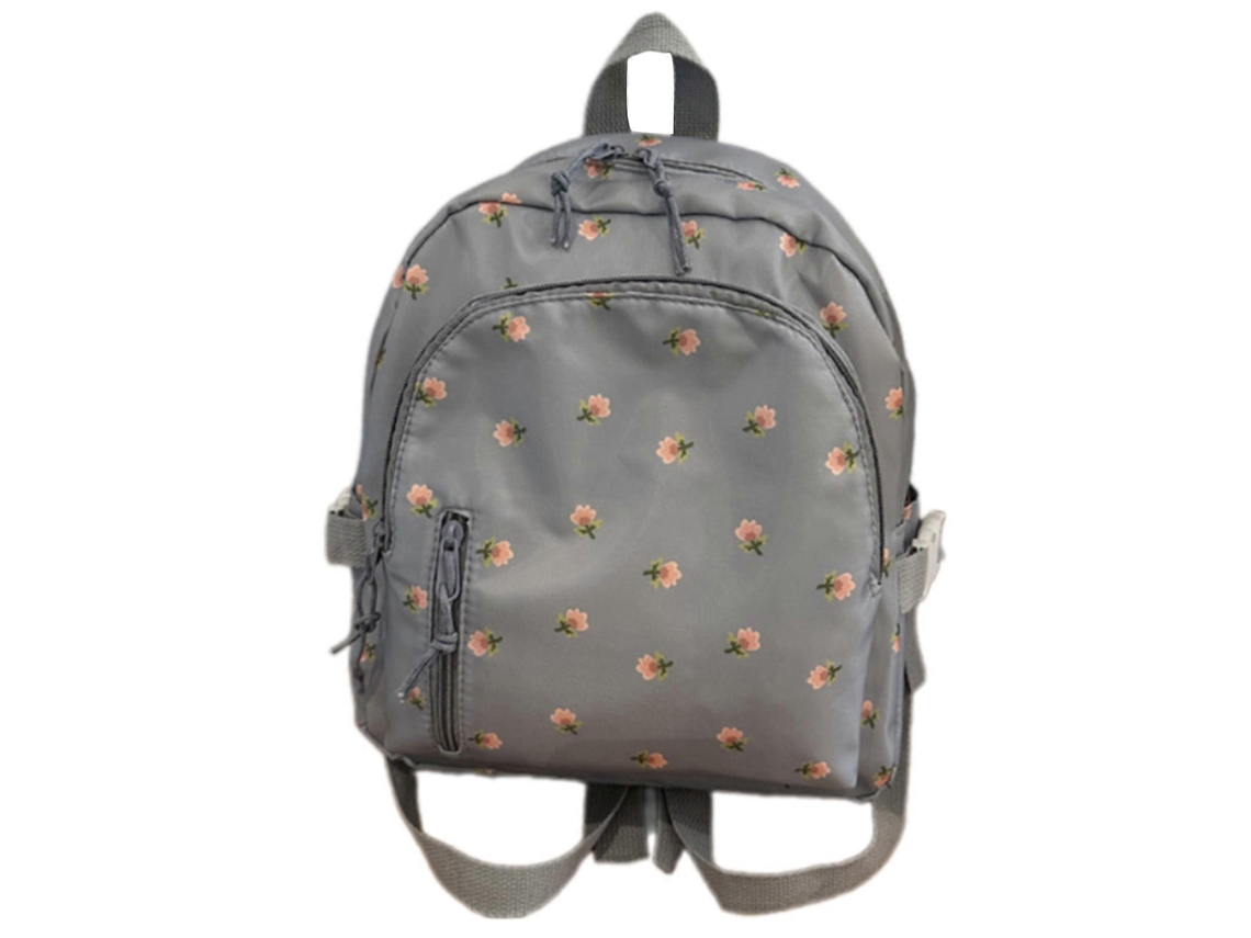 Mochila Para Laptop Com Estampa Floral Fofa, Ideal Para Escola, Faculdade, Viagens, Trabalho E Uso Casual. Mochila Escolar Estética Azul.
