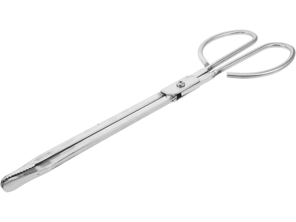Pinça Para Lareira Shineofi Em Aço Inoxidável, 36cm, Rastelo Para Carvão, Churrasqueira, Lareira Externa E Fogão A Lenha